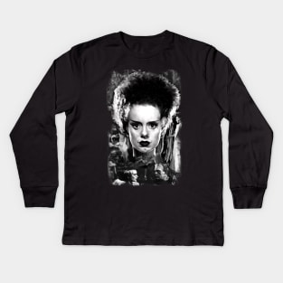 The Bride of Frankenstein "She's Alive!!!" Kids Long Sleeve T-Shirt